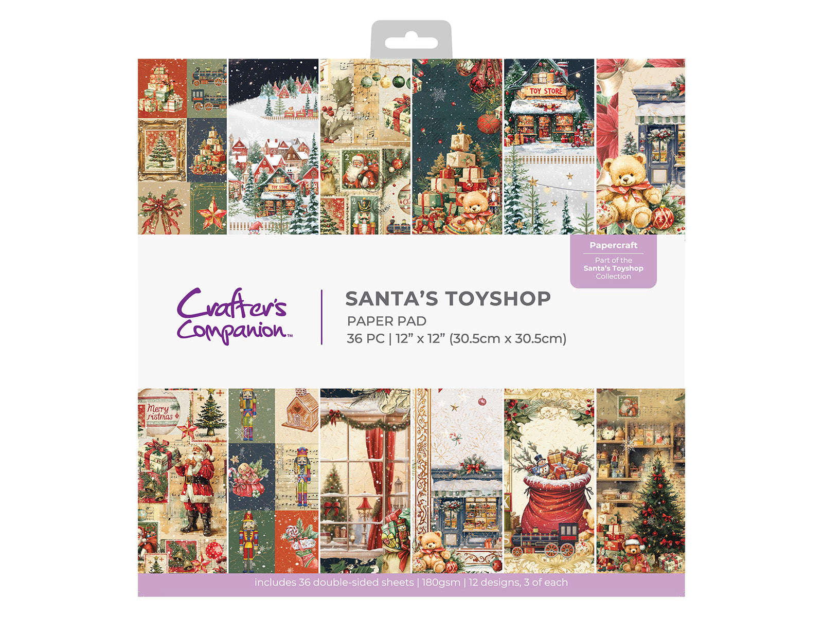 Santa's Toyshop Paper Pad 12" x 12"