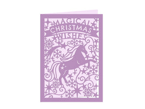 Magical Christmas Unicorn Create-a-Card Metal Die Set