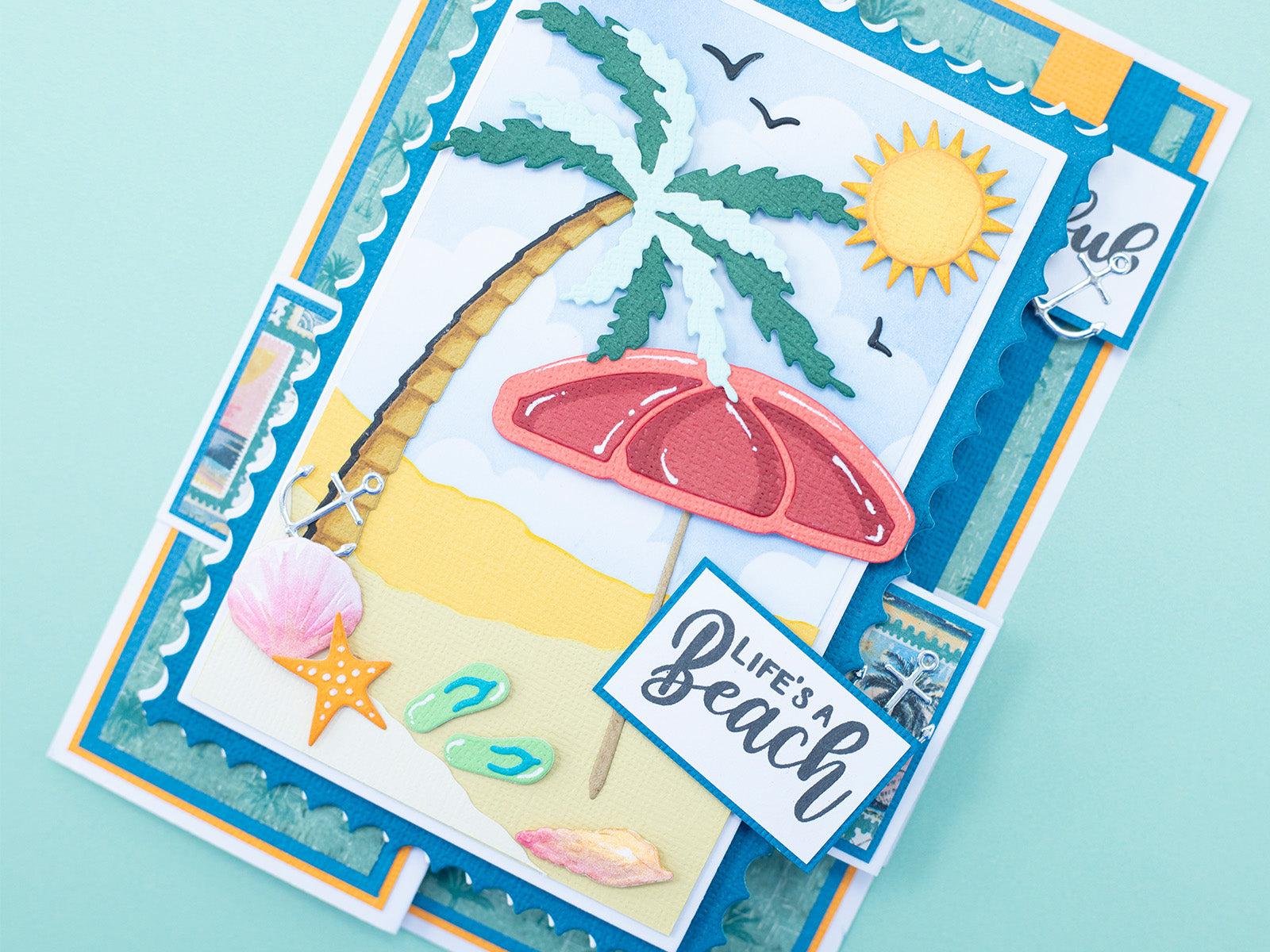 Retro Vacay - Beach Scene Metal Die Set