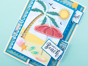 Retro Vacay - Beach Scene Metal Die Set