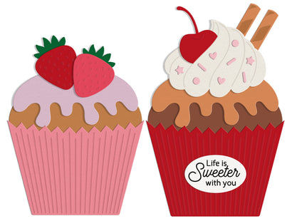 Cupcake Shaped Stamp & Metal Die Set