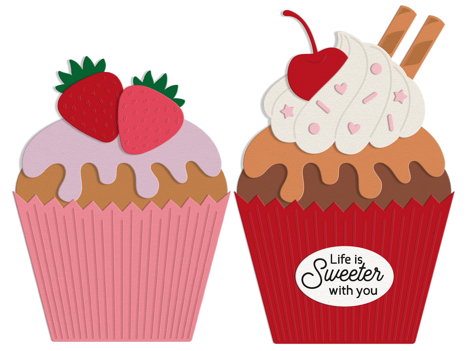 Cupcake Shaped Stamp & Metal Die Set