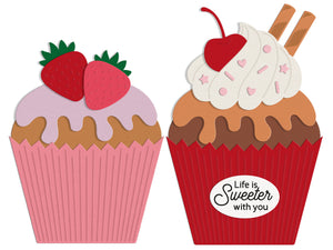 Cupcake Shaped Stamp & Metal Die Set