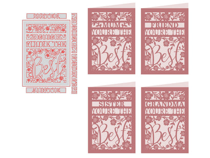 You're the Best Interchangeable Sentiment Create-a-Card Metal Die Set