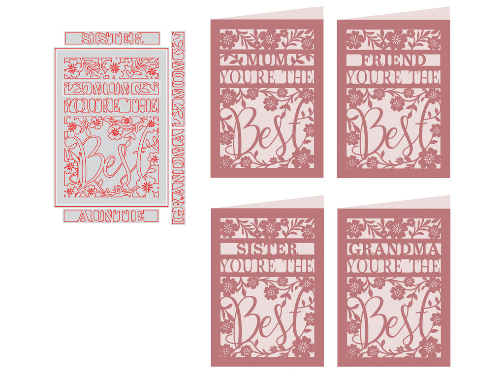 You're the Best Interchangeable Sentiment Create-a-Card Metal Die Set