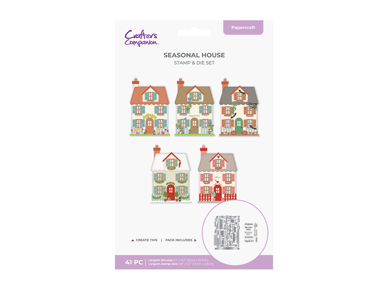 Seasonal House Stamp & Metal Die Set