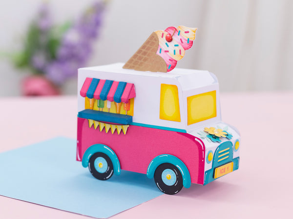 3D Ice Cream Van Metal Die & Stencil Set