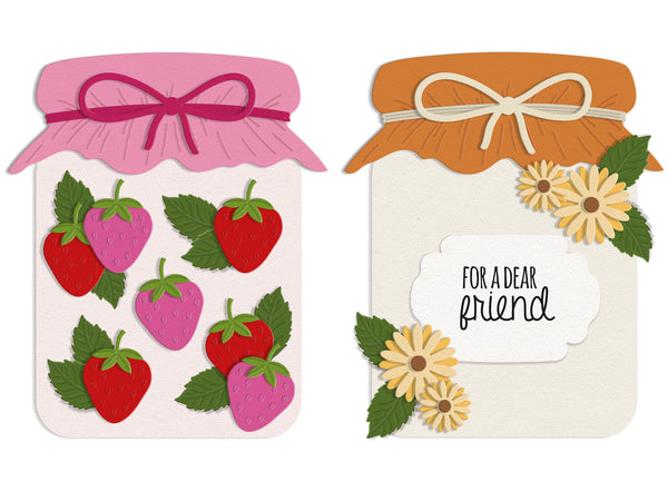 Jam Jar Shaped Stamp & Metal Die Set