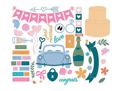 Wedding & Engagement Mini Metal Die Set