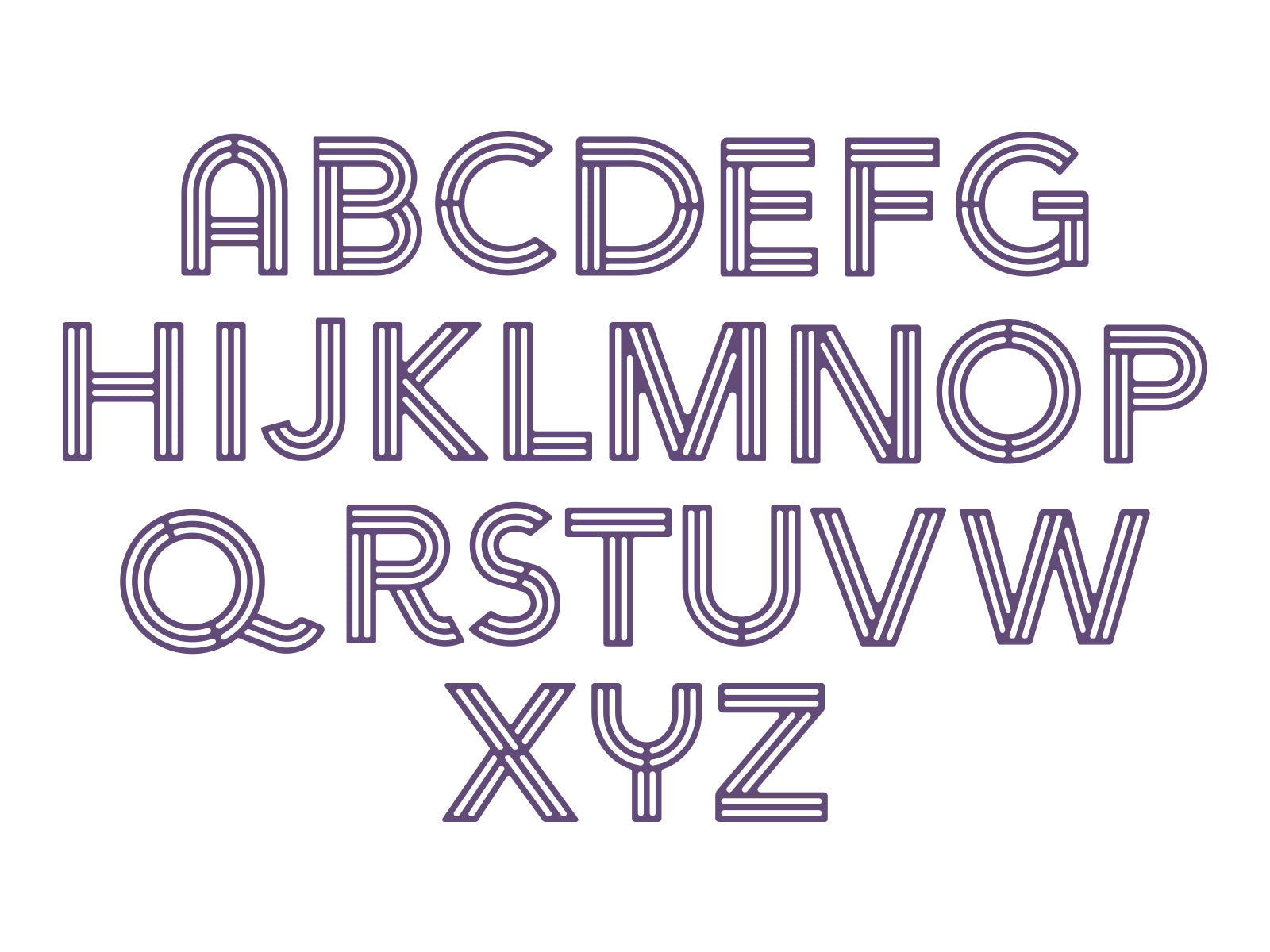 Retro Alphabet Metal Die Set