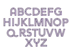 Retro Alphabet Metal Die Set