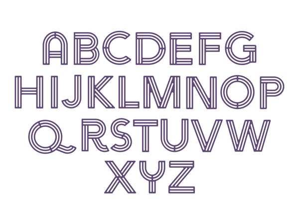 Retro Alphabet Metal Die Set