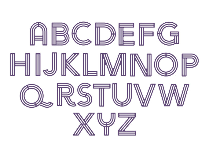 Retro Alphabet Metal Die Set