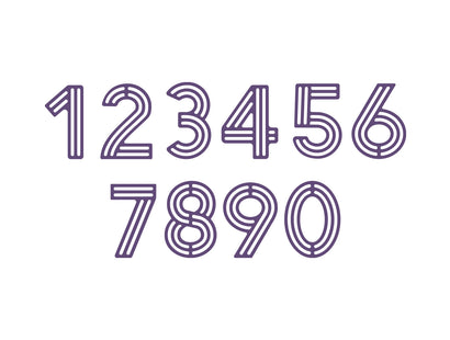 Retro Numbers Metal Die Set