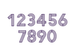 Retro Numbers Metal Die Set
