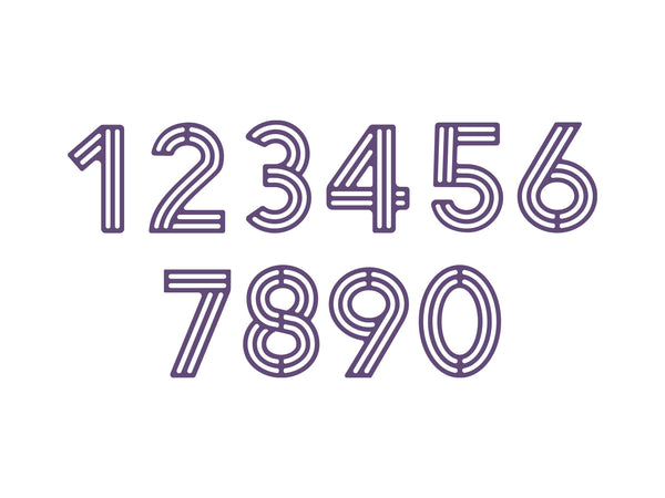 Retro Numbers Metal Die Set