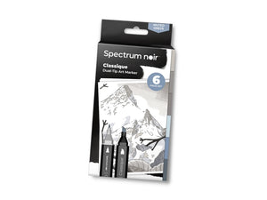 Spectrum Noir Classique Fondersi Marcatore Alcol Doppio Penne Pennino Impostati Gialli Confezione da 6 - Yellows Spectrum Noir Classique Fondersi Marcatore Alcol Doppio Penne Pennino Impostati Gialli Confezione da 6 - Yellows
