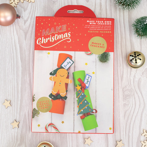 Make Christmas Cracker Making Kit - Festive Friends - 6pk