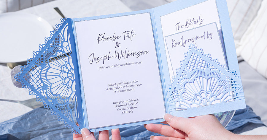 DIY Wedding Invitations with Vintage Lace Detail
