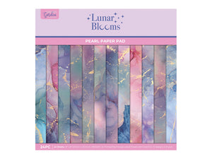 Natures Garden Lunar Blooms - 8”x8” Marble Paper Pad 24 Sheets