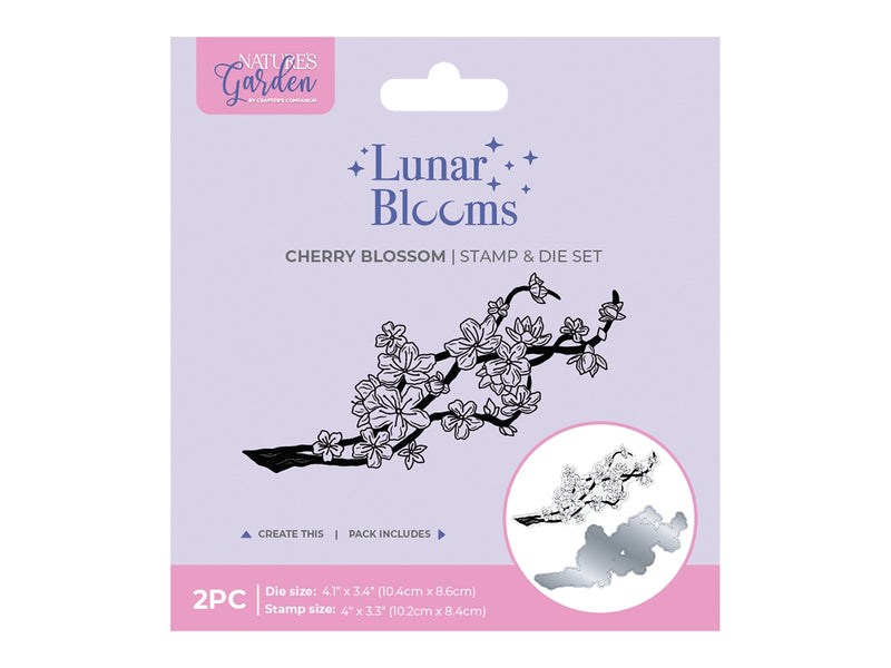 Natures Garden Lunar Blooms Stamp & Die - Cherry Blossom