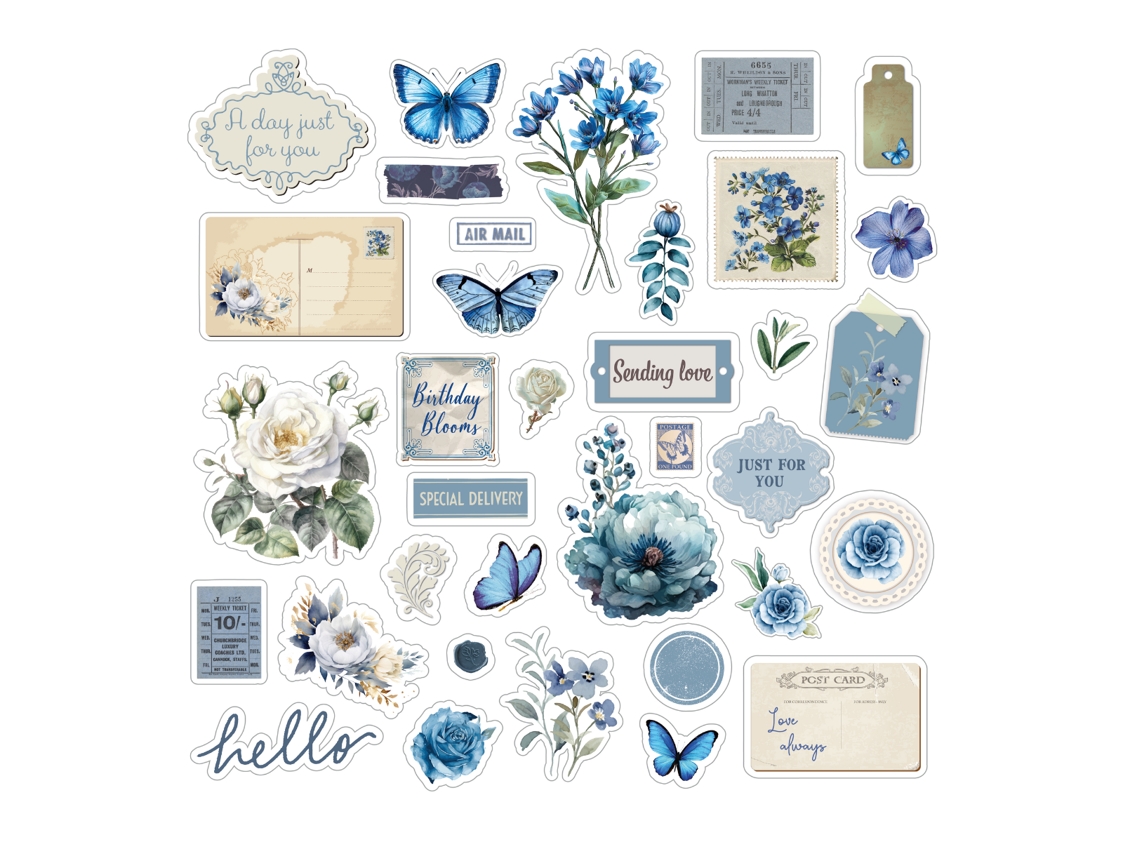 Nature's Garden - Midnight Floral - Ephemera Pack
