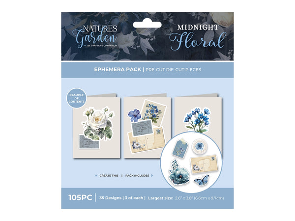 Nature's Garden - Midnight Floral - Ephemera Pack
