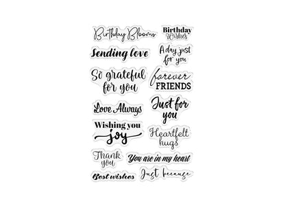 Nature's Garden - Midnight Floral Photopolymer Stamp - Heartfelt Sentiments