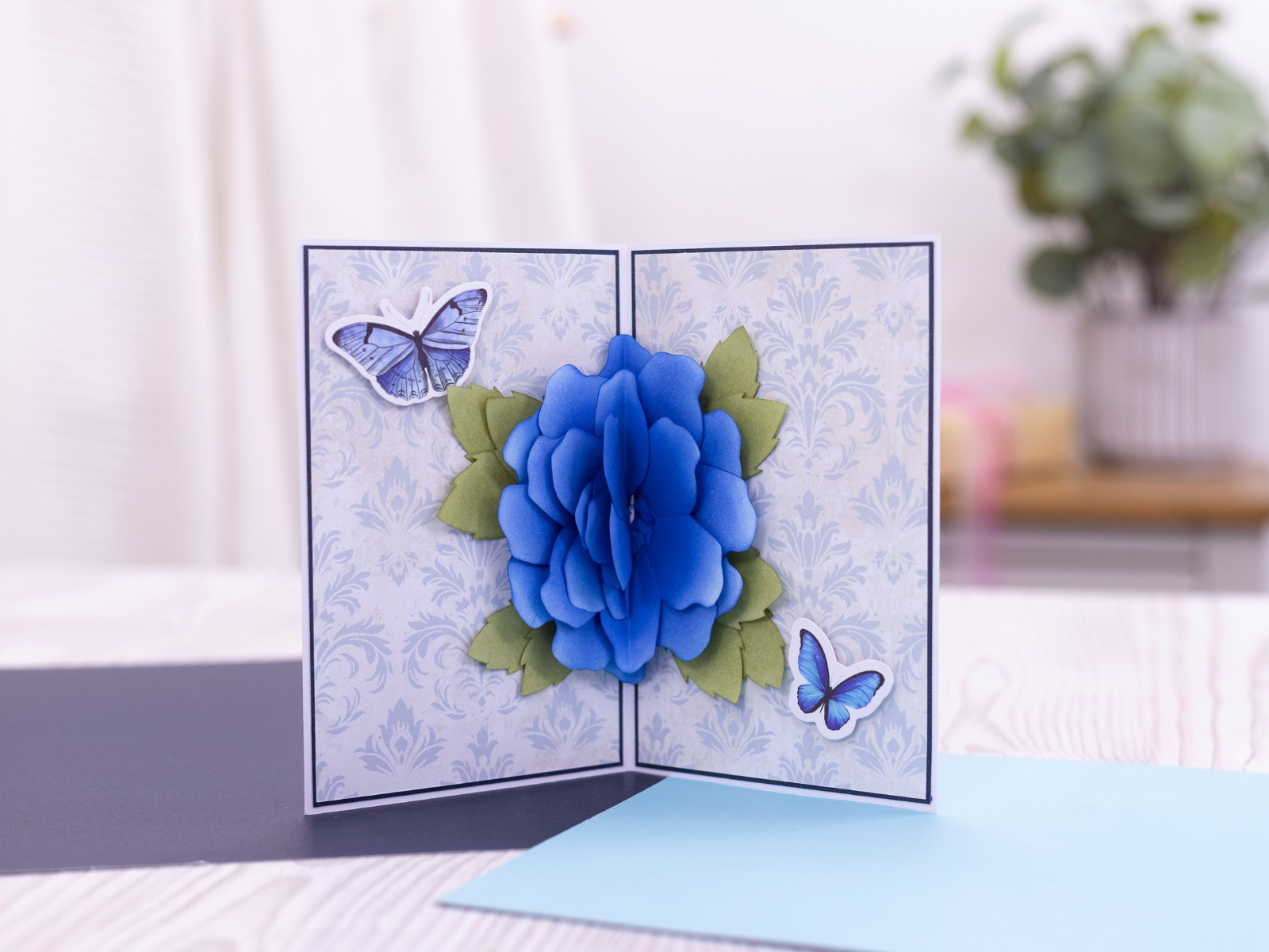 Nature's Garden - Midnight Floral Template - 3D Pop Up Rose