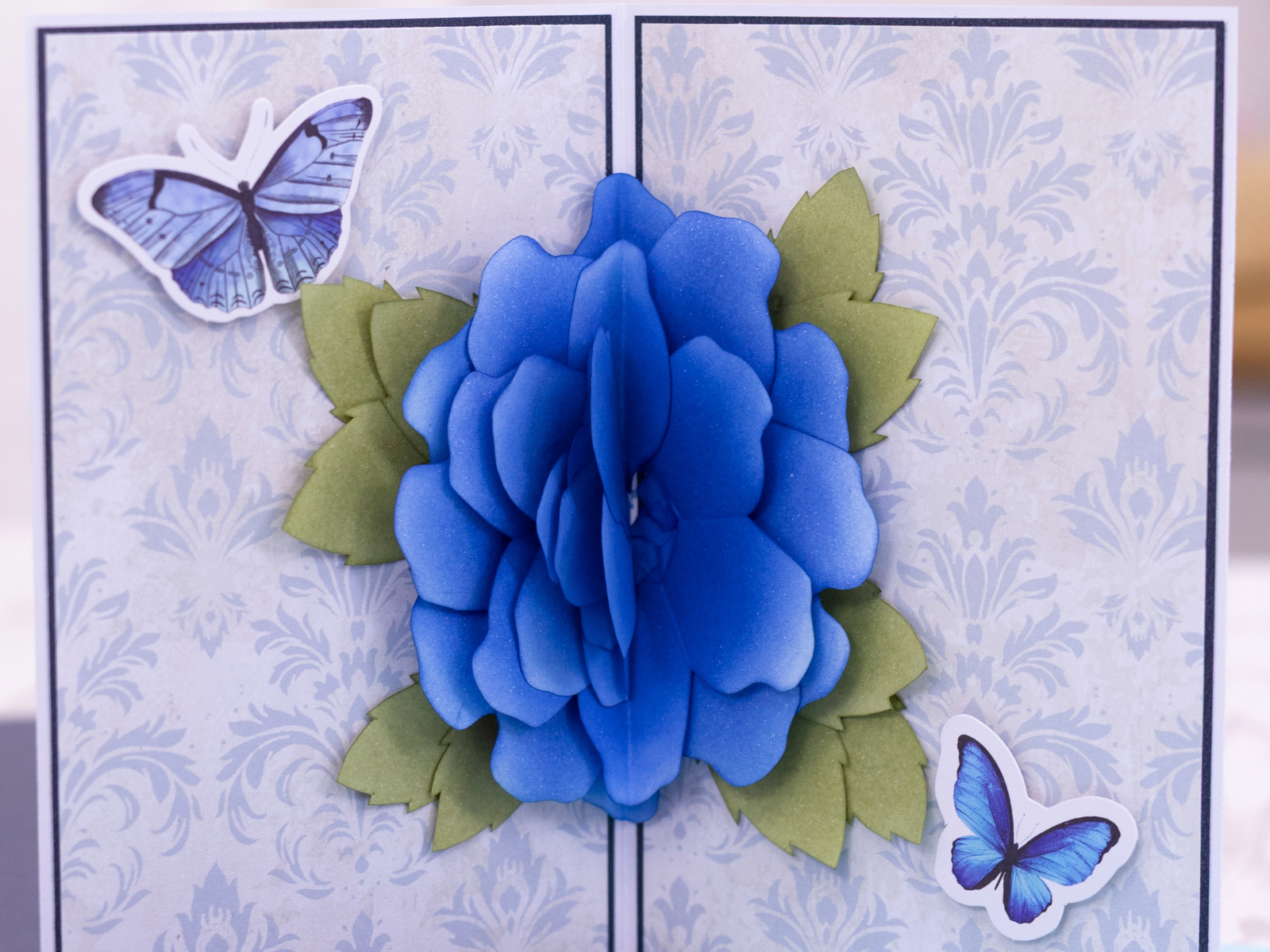 Nature's Garden - Midnight Floral Template - 3D Pop Up Rose