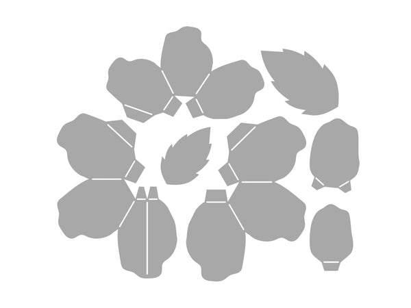 Nature's Garden - Midnight Floral Template - 3D Pop Up Rose