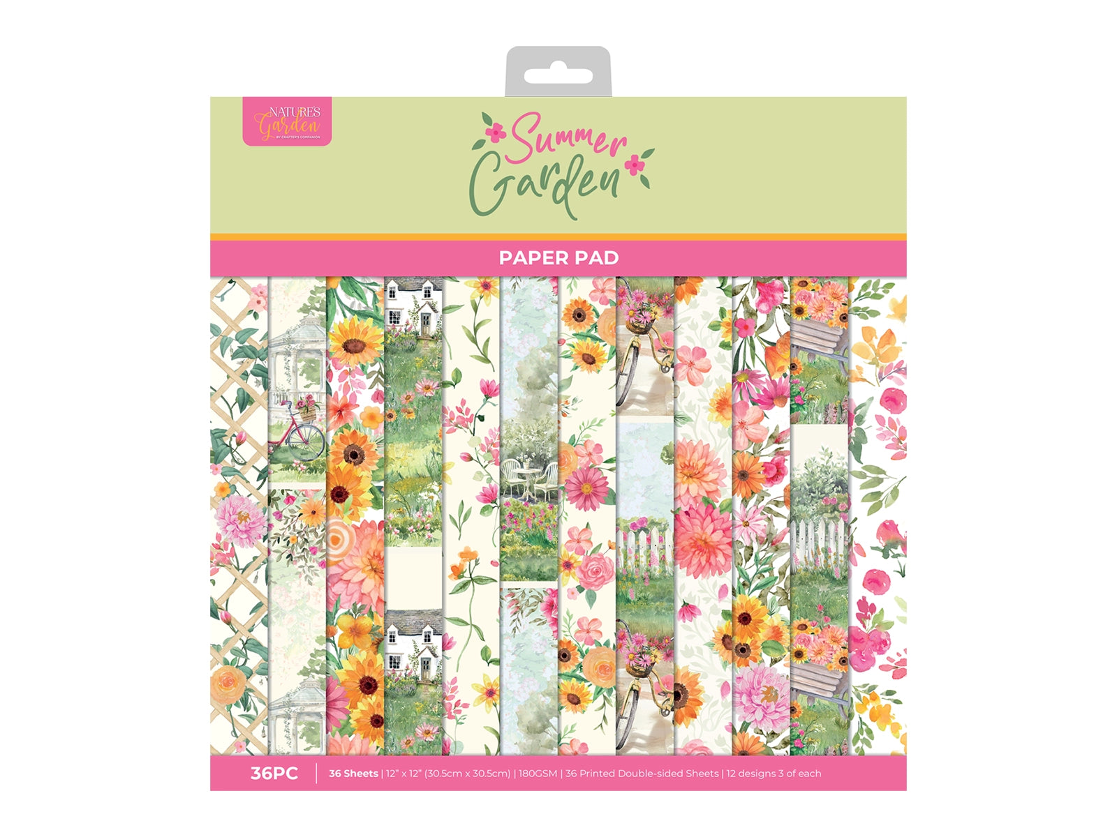 Nature's Garden Summer Garden - Summer Garden Paper Pad 12" x 12"