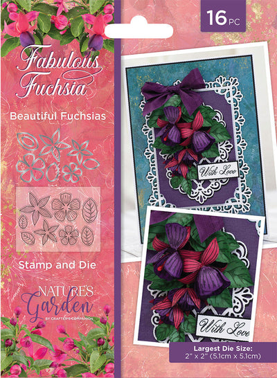 Nature's Garden Fabulous Fuchsia Stamp & Die - Beautiful Fuchsias