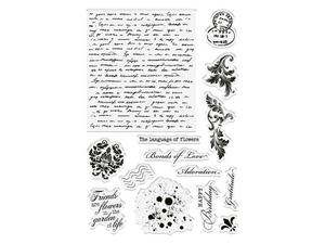Nature's Garden Vintage Rose Clear Acrylic Stamp - Vintage Textures