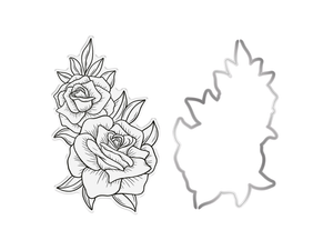 Nature's Garden Vintage Rose Stamp & Die - Rose Bouquet
