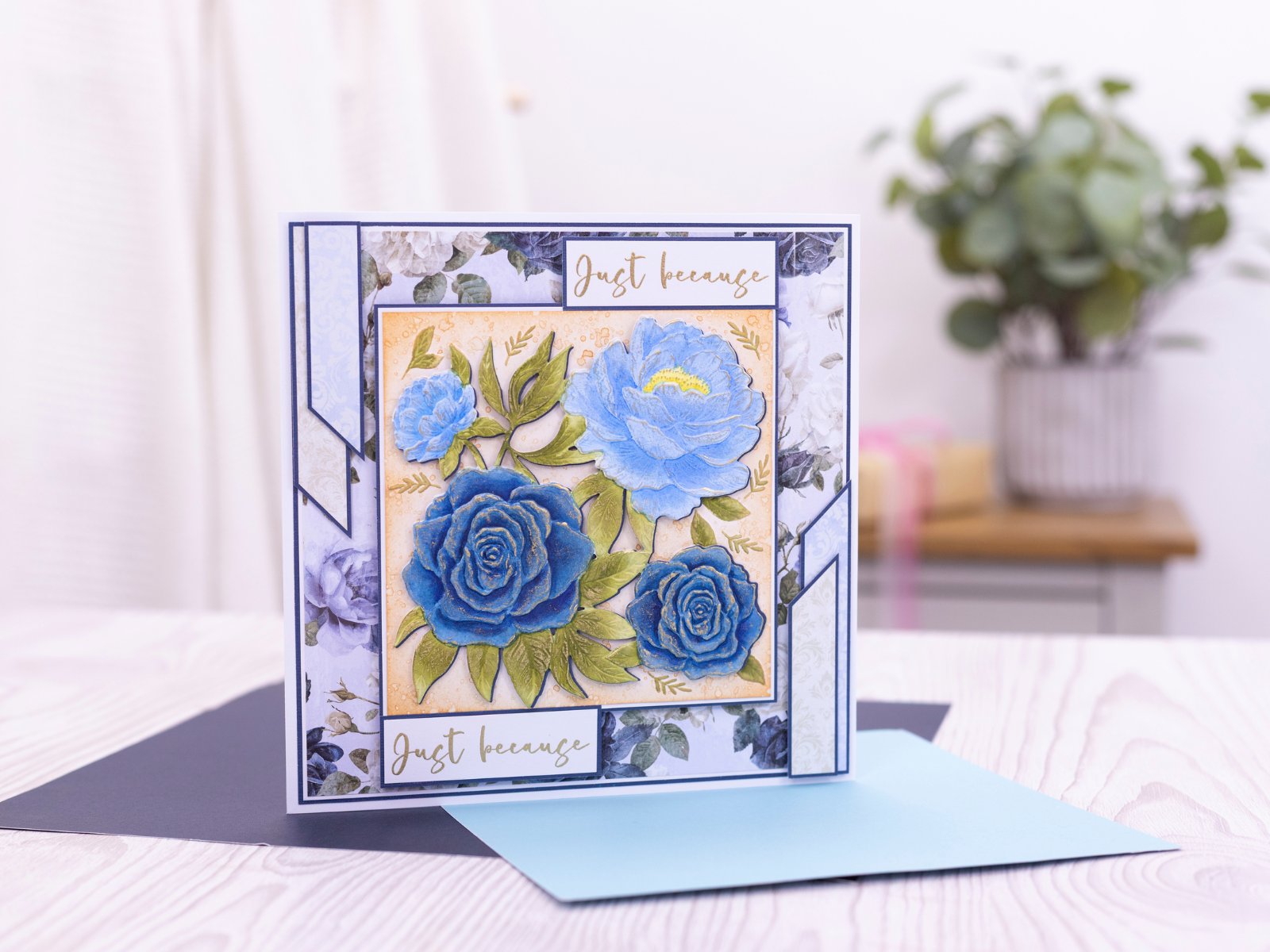 Nature's Garden - Midnight Floral 5.5"x5.5" 3D Embossing Folder & Metal Die - Rose Blooms