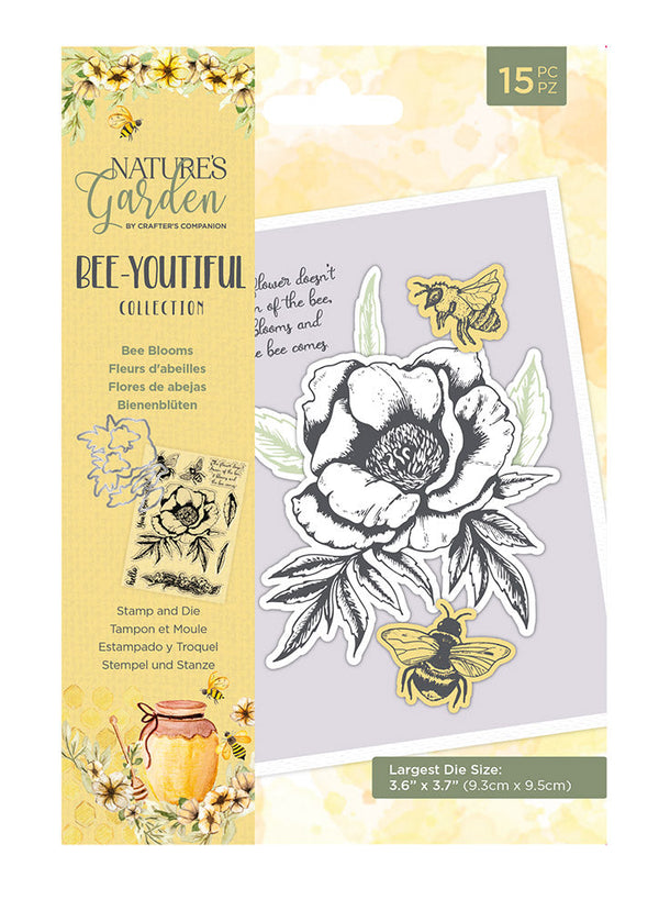 Nature's Garden Bee-Youtiful Collection Stamp & Die- Bee Blooms