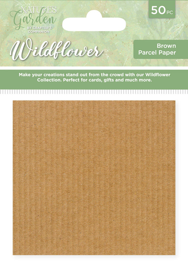 Natures Garden Wildflower Brown Parcel Paper (50pc)