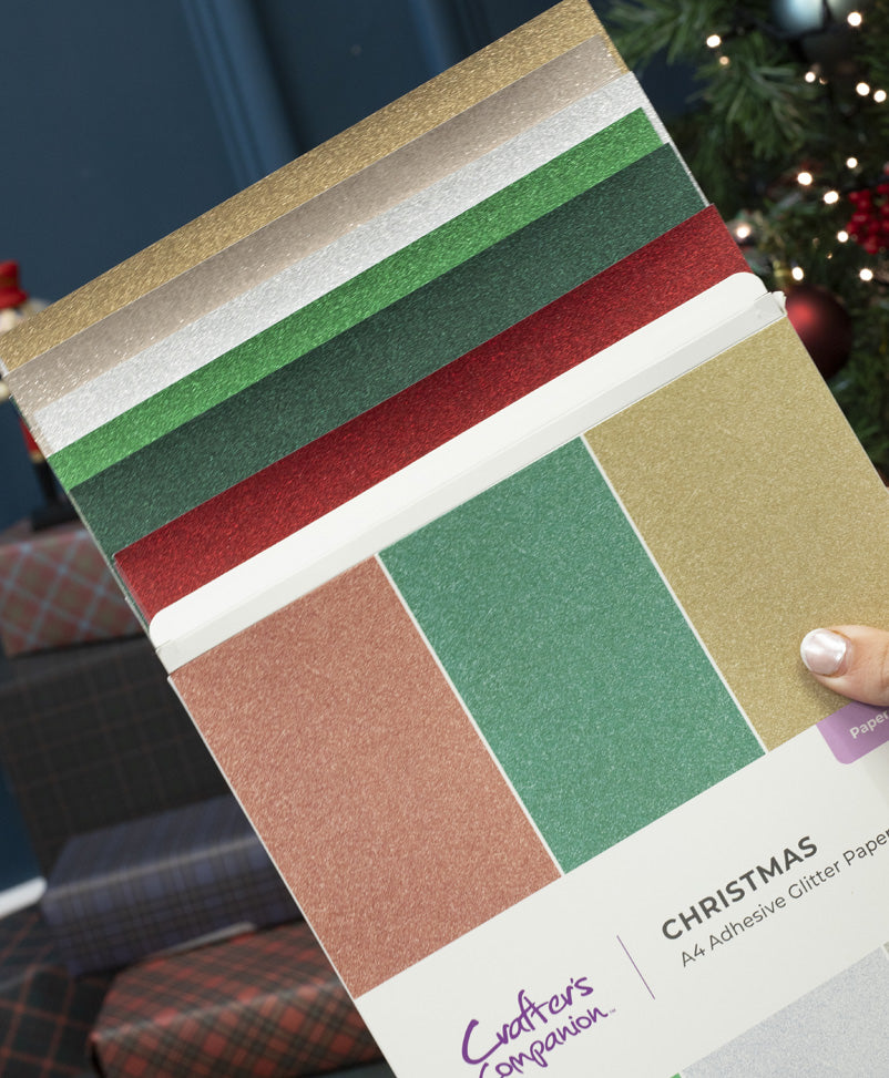 Christmas Adhesive Glitter Paper