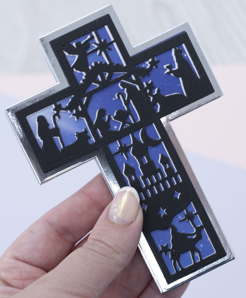 Nativity Scene Cross & Paper Pads