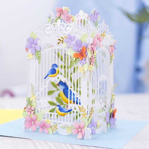 3D Birdcage Pop-Up Card