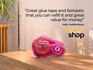 Crafter’s Companion Glue Tape Pen & Refill Pack – Straight (2 Pack)