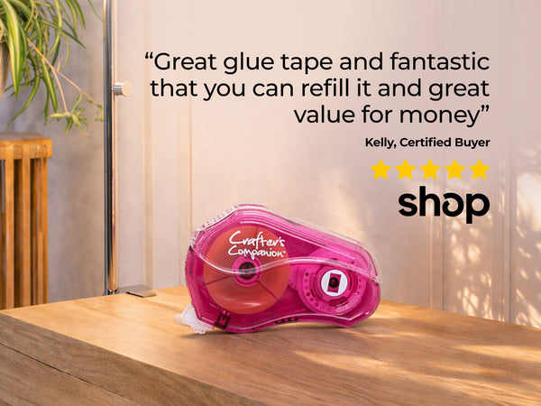 Crafter’s Companion Glue Tape Pen & Refill Pack – Straight (2 Pack)