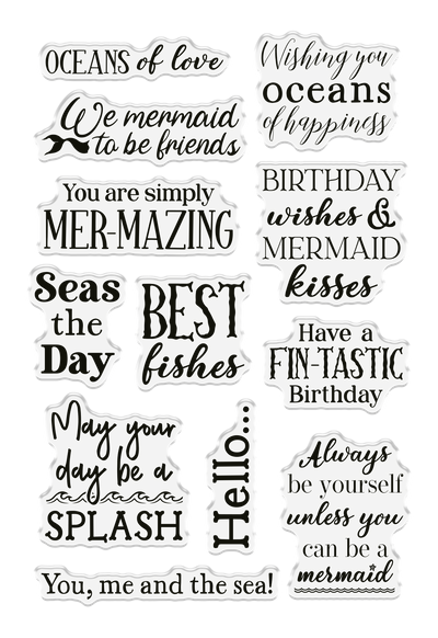 Sara Signature - Enchanted Ocean - Clear Acrylic Stamps - 6 x 4  - Best Fishes