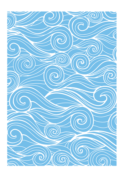 Sara Signature - Enchanted Ocean - 2D Embossing Folder - 5x7 - Wonderful Waves