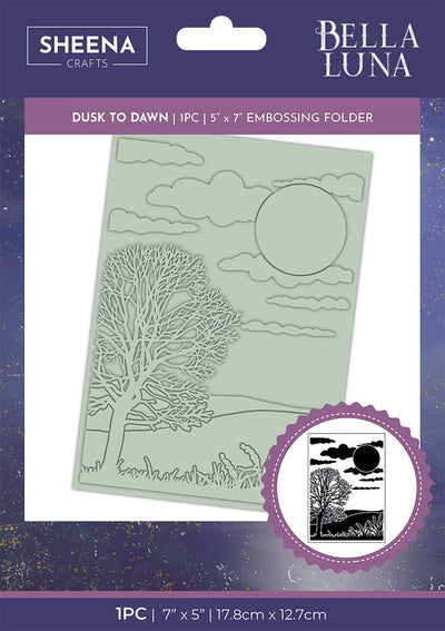 Sheena Douglass Bella Luna Embossing Folder - Dusk to Dawn