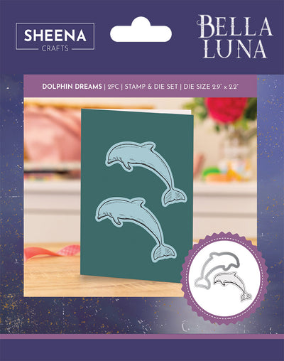 Sheena Douglass Bella Luna Stamp and Die - Dolphin Dreams