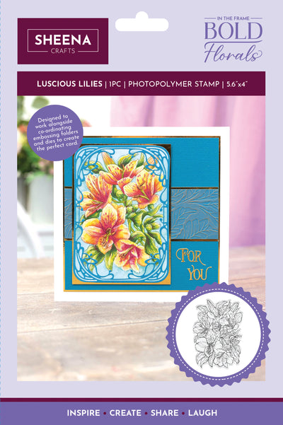 Sheena Douglass In the Frame Bold Florals Photopolymer Stamp - Luscious Lilies