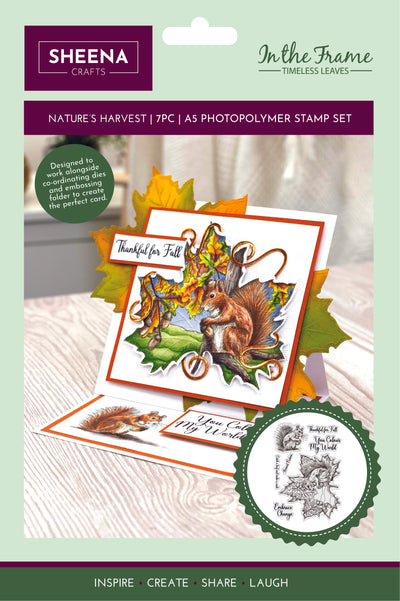 Sheena Douglass Timeless Leaves Photopolymer Stamp - Nature's Harvest