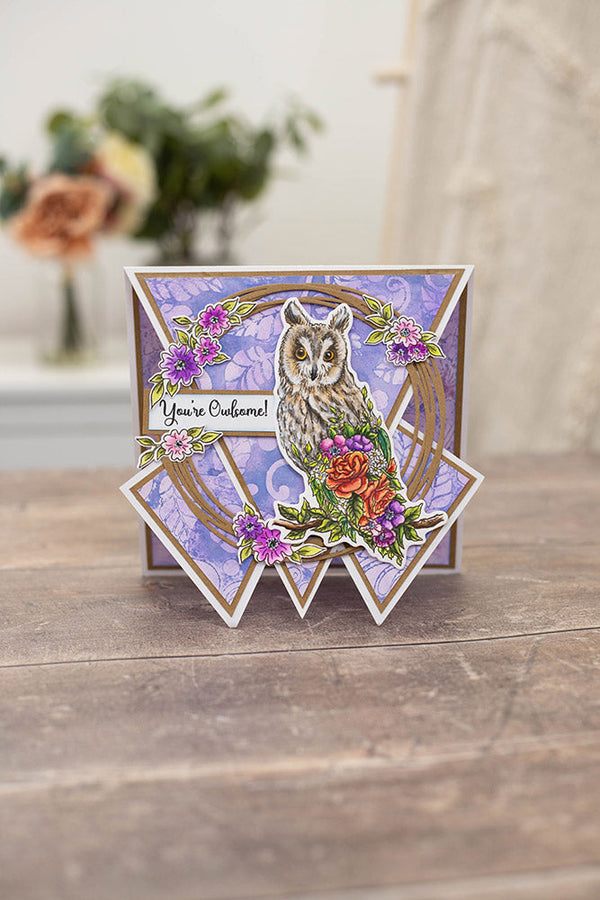 Sheena Douglass Garden Visitors Stamp and Die - You're a Hoot!